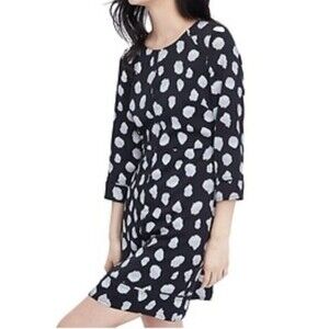 Banana Republic Laser Cut Detailed Black/White Dress Size 6